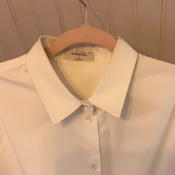 Aritizia | Babaton | Tie Front Button Down Blouse | White - Picture 4 of 4